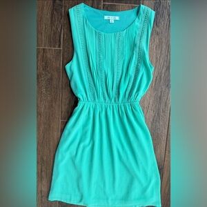 She + Sky Teal Midi Dress, Small,EUC